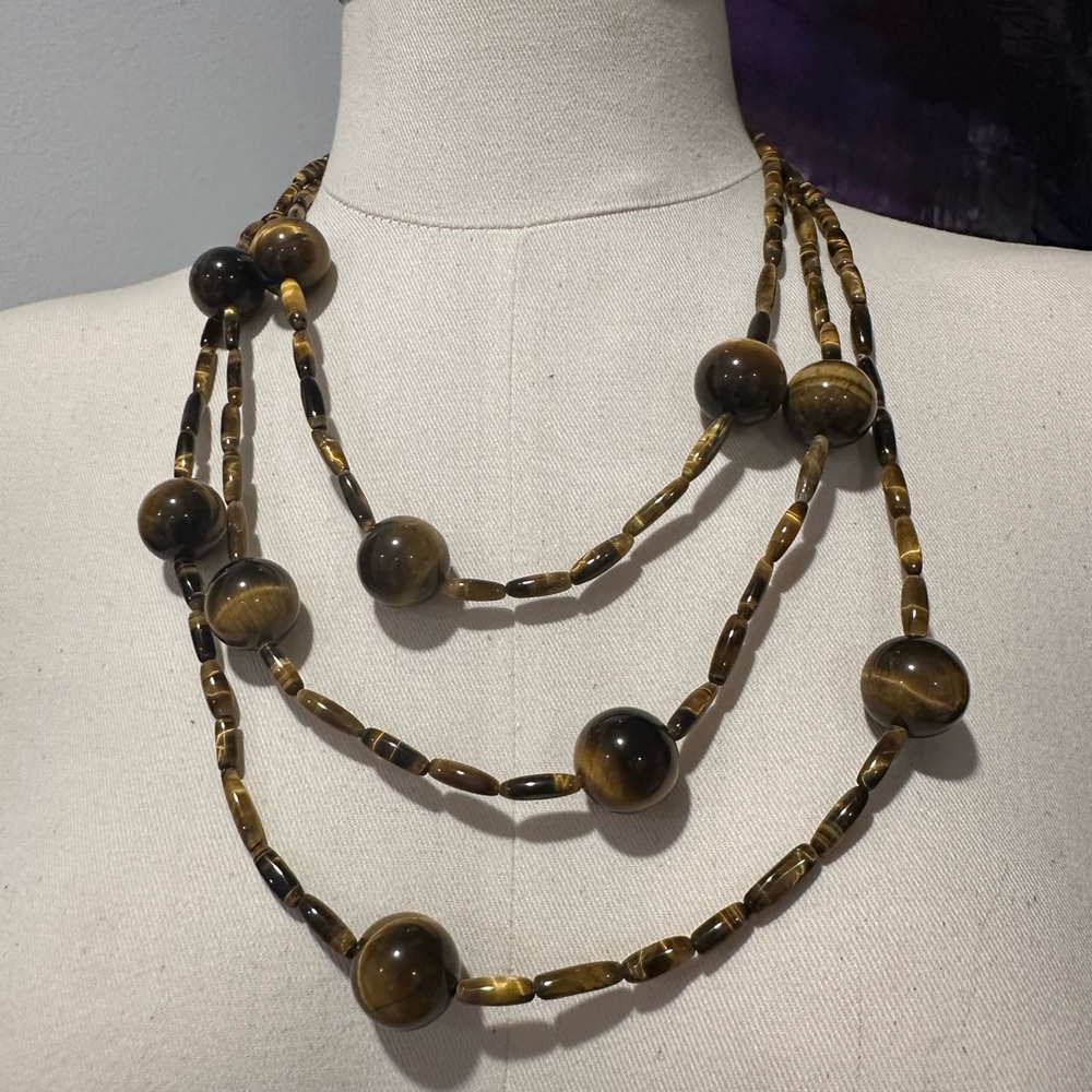 Tiger’s eye multi Strand Necklace